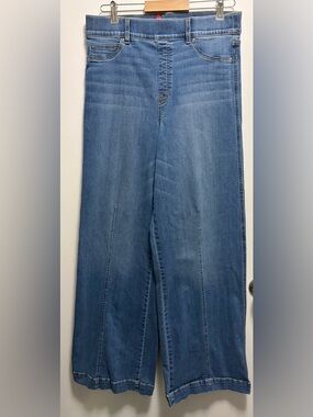 Spanx Seamed Front Wide Leg Jeans Women’s Size XL